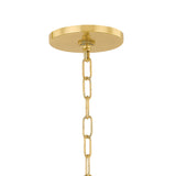 Sara 5 Light Chandelier 33", Aged Brass and Bronze