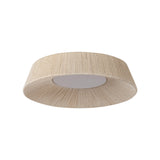 Callen Medium LED Flush Mount 18", Natural Rope and Gold Leaf