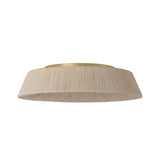Callen Medium LED Flush Mount 18", Natural Rope and Gold Leaf