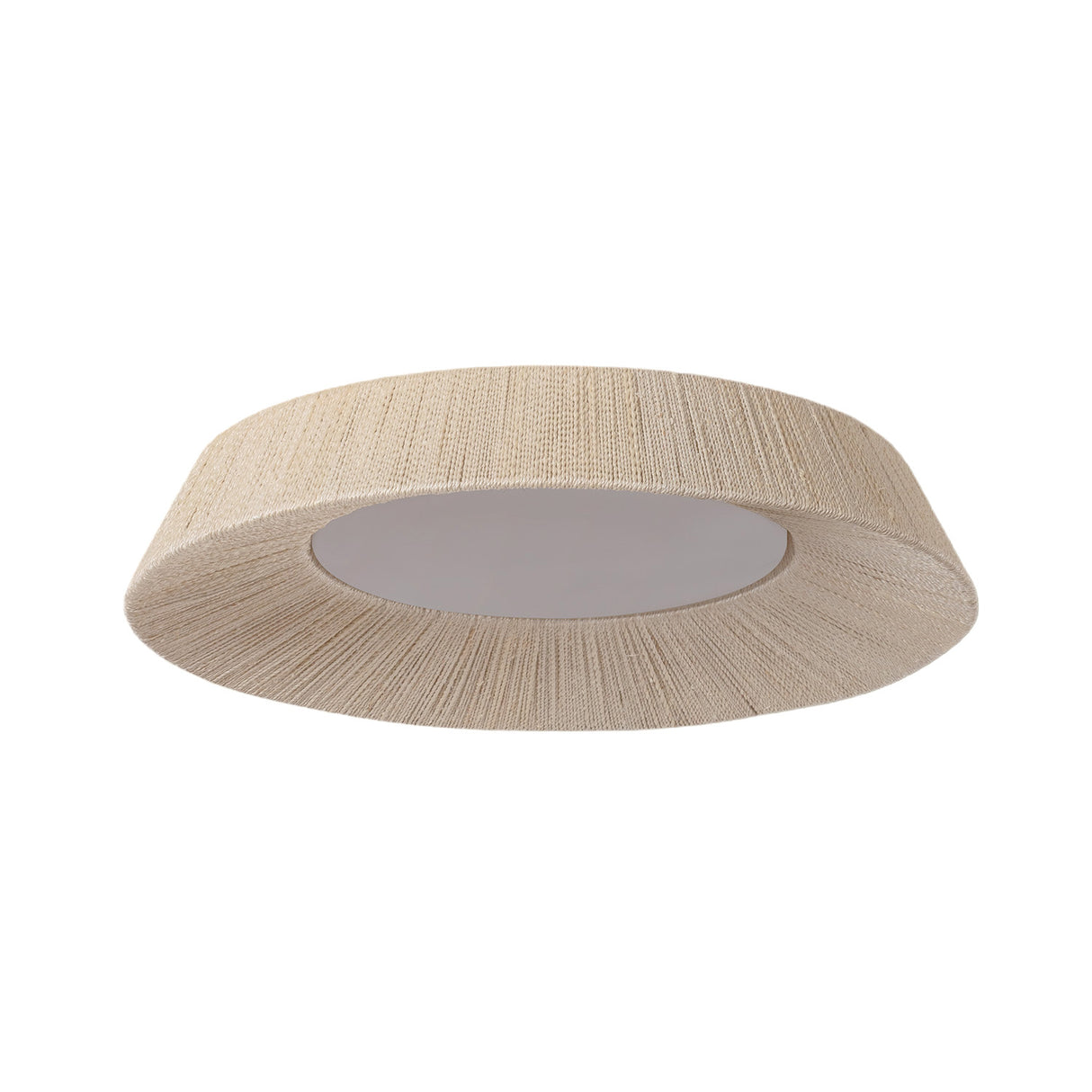 Callen Large LED Flush Mount 24", Natural Rope and Gold Leaf