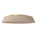 Callen Large LED Flush Mount 24", Natural Rope and Gold Leaf