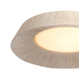 Callen Large LED Flush Mount 24", Natural Rope and Gold Leaf