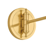 Kelsie Swing Arm LED Wall Sconce, Aged Brass
