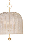 Benito Large Pendant 20", Gold Leaf and Natural Rope