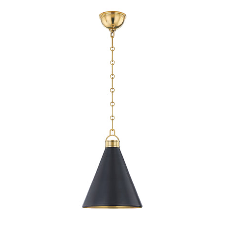 Ambrose Small Pendant 10", Urban Bronze and Aged Brass