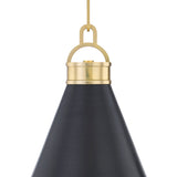 Ambrose Small Pendant 10", Urban Bronze and Aged Brass