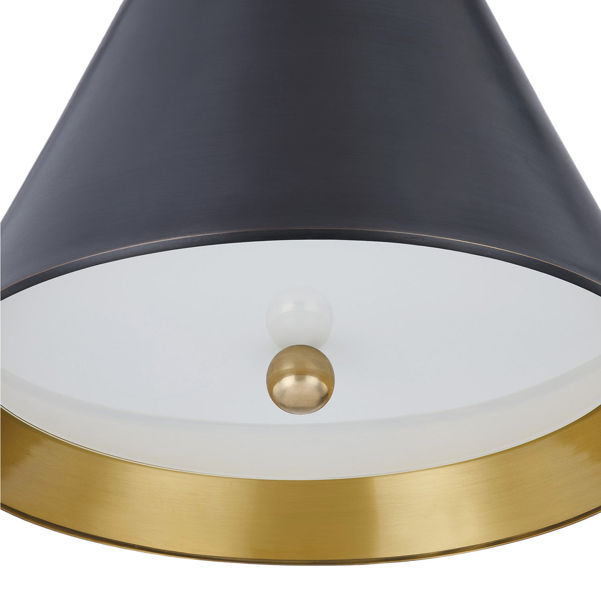 Ambrose Medium Pendant 15", Urban Bronze and Aged Brass