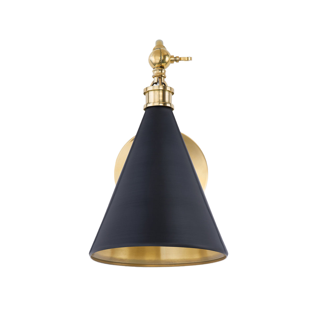 Ambrose Adjustable Wall Sconce, Urban Bronze and Aged Brass