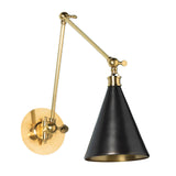 Ambrose Articulating Wall Sconce, Urban Bronze and Aged Brass