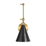 Ambrose Articulating Wall Sconce, Urban Bronze and Aged Brass