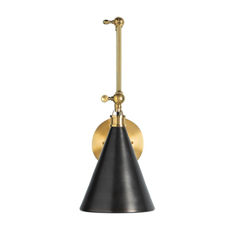 Ambrose Articulating Wall Sconce, Urban Bronze and Aged Brass