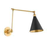 Ambrose Articulating Wall Sconce, Urban Bronze and Aged Brass