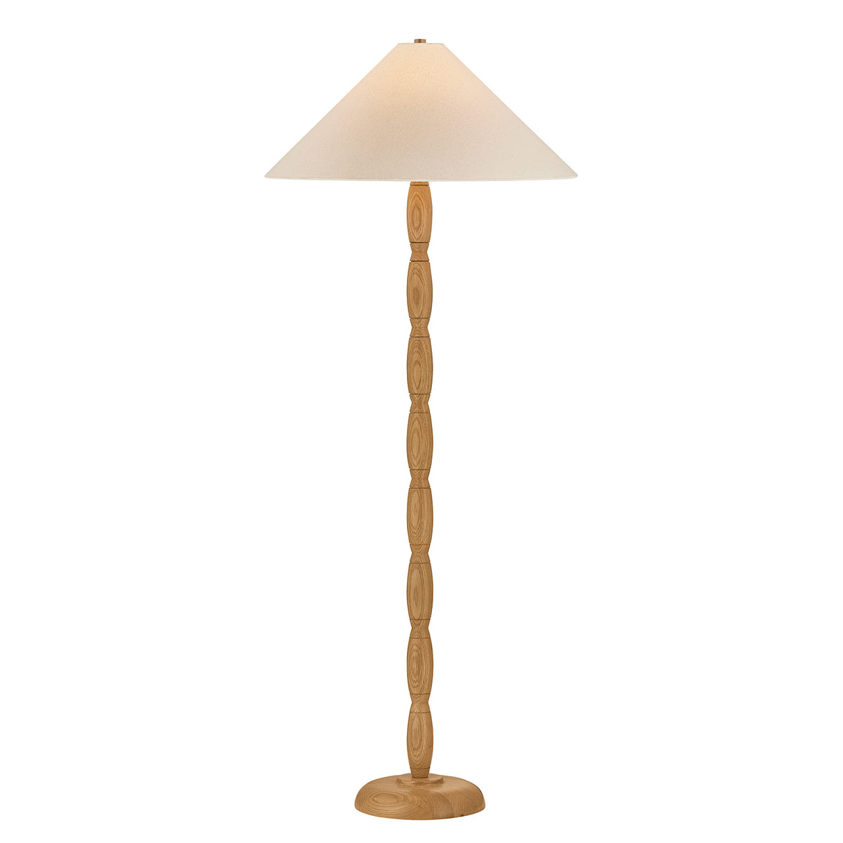 Audra Floor Lamp 64", Natural Oak