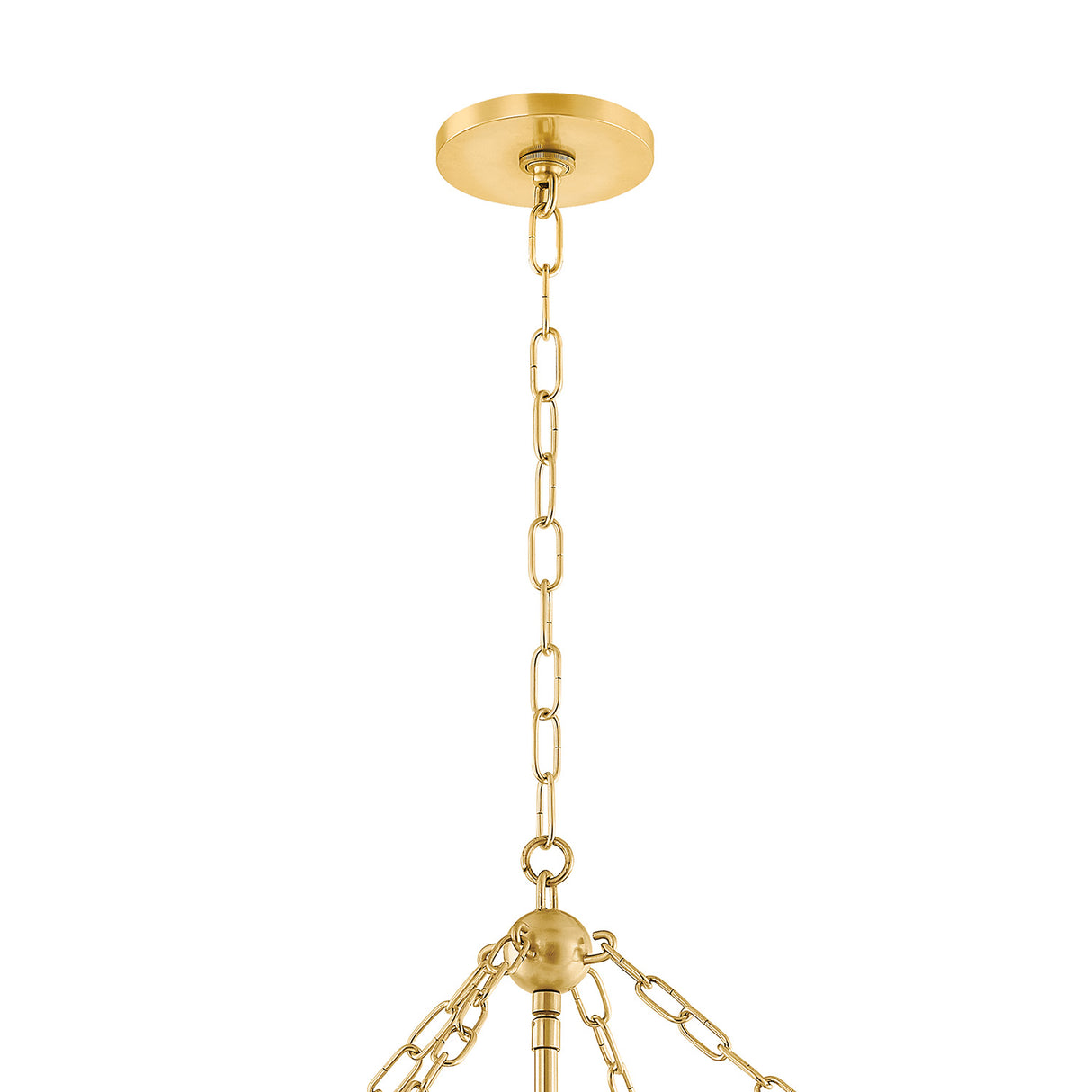 Roanne Medium Lantern Pendant 13", Light Blue and Aged Brass
