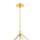 Roanne Medium Lantern Pendant 13", Light Blue and Aged Brass