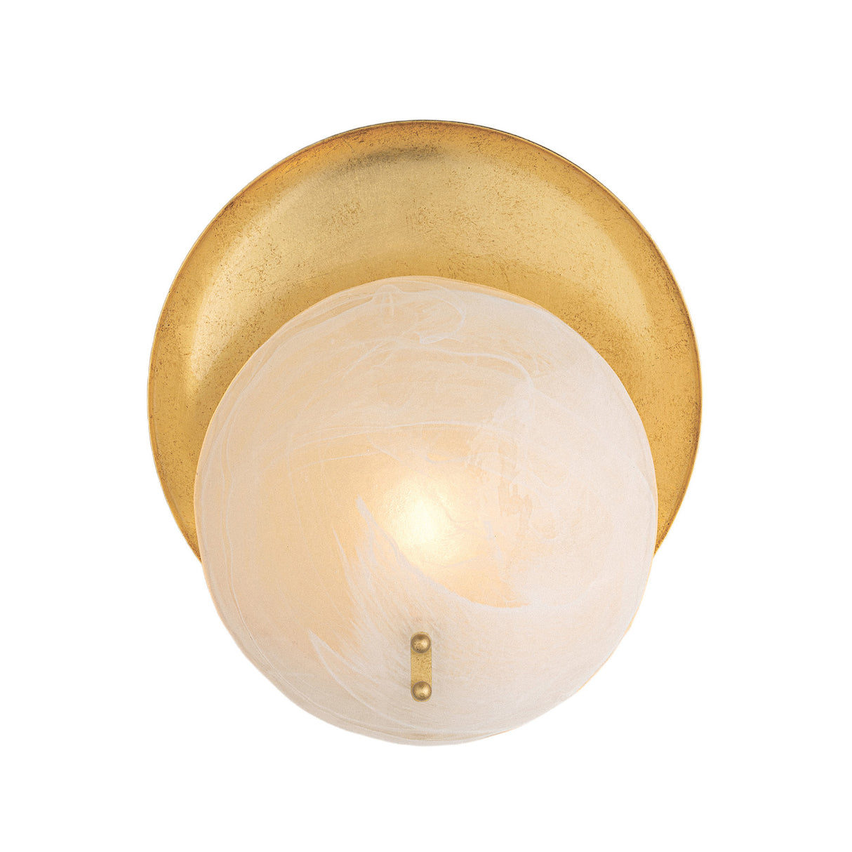 Philo Wall Sconce 12", Gold Leaf and Art Glass