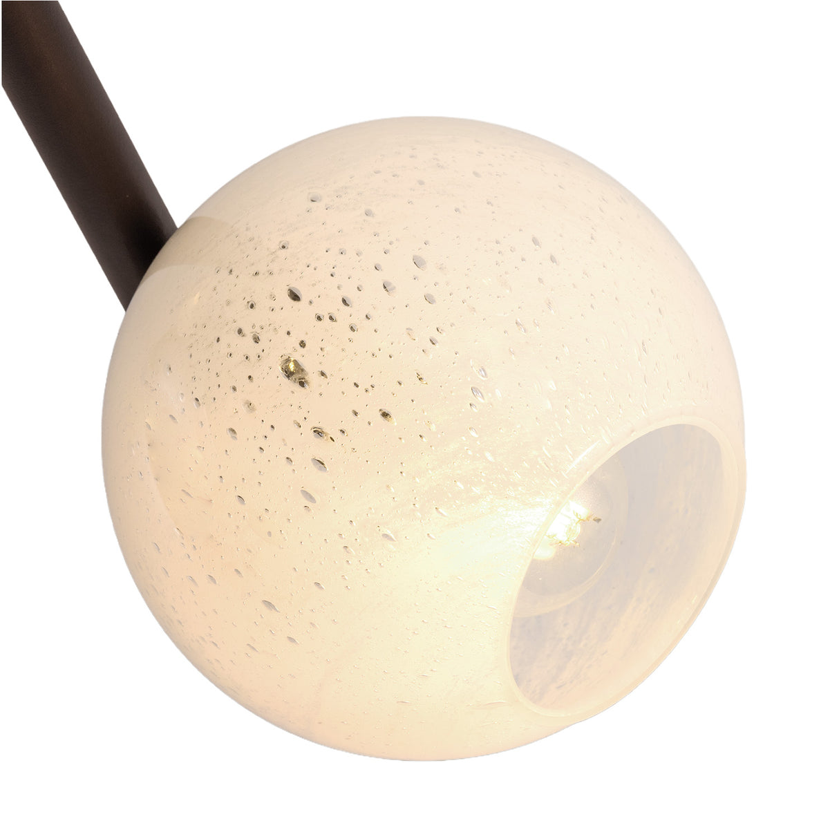 Felix 20 Light Chandelier 60", Bronze Leaf and Seeded Cloud Glass