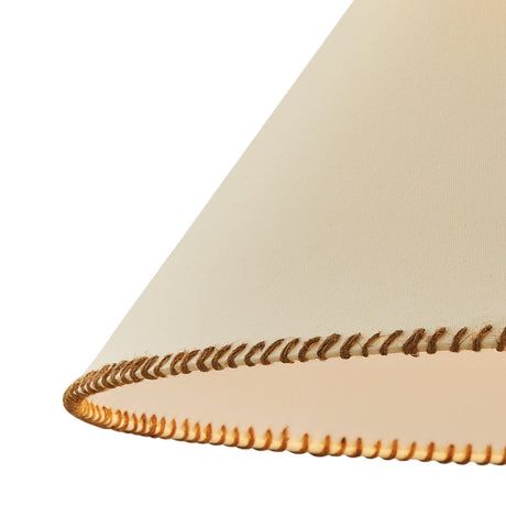 Delora Pendant 24", Patina Brass and Rattan