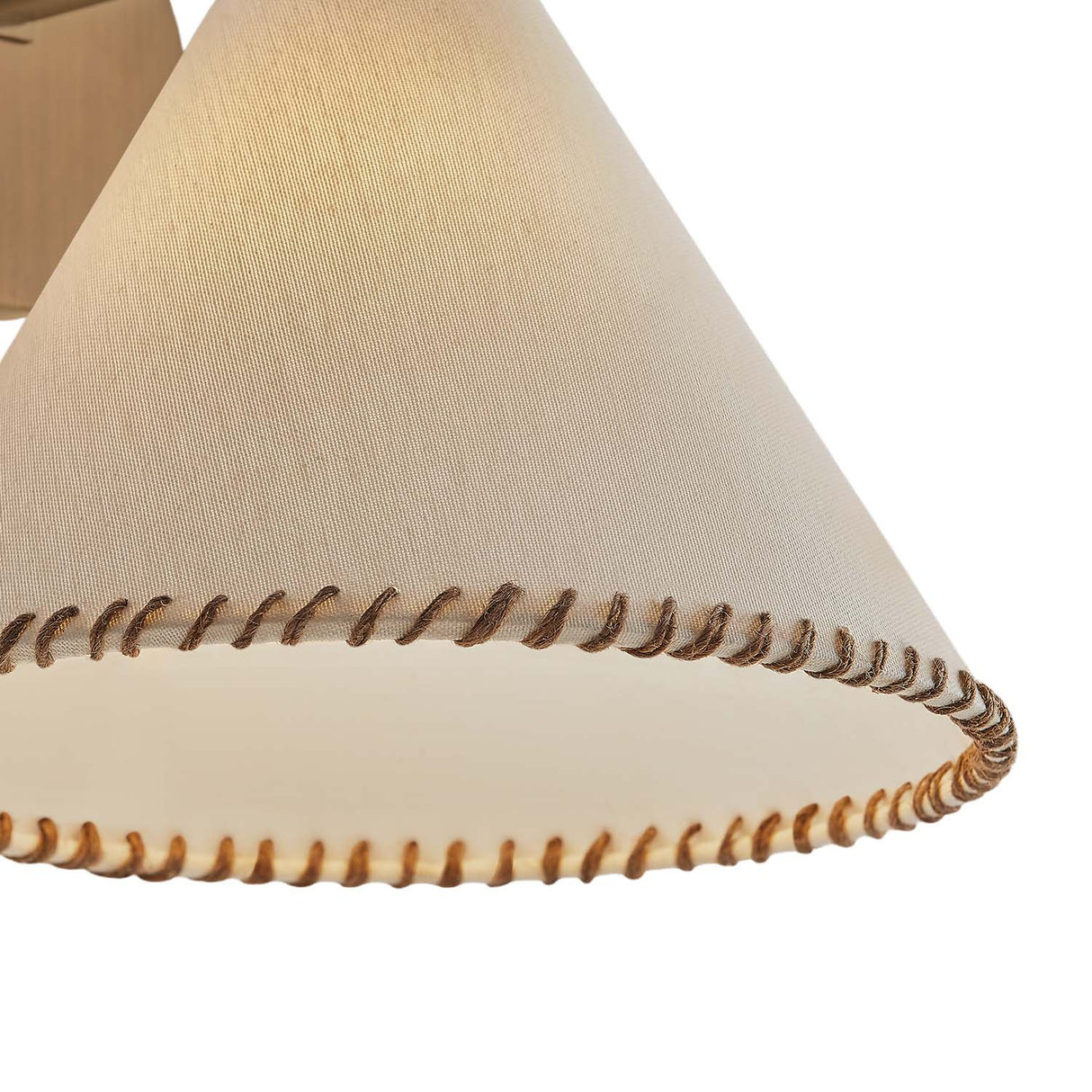 Delora Wall Sconce 9", Patina Brass and Rattan