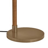 Delora Floor Lamp 60", Patina Brass and Rattan