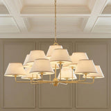 Belmont 13 Light Chandelier 55", Aged Brass