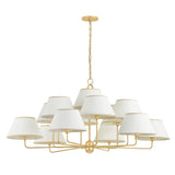 Belmont 13 Light Chandelier 55", Aged Brass