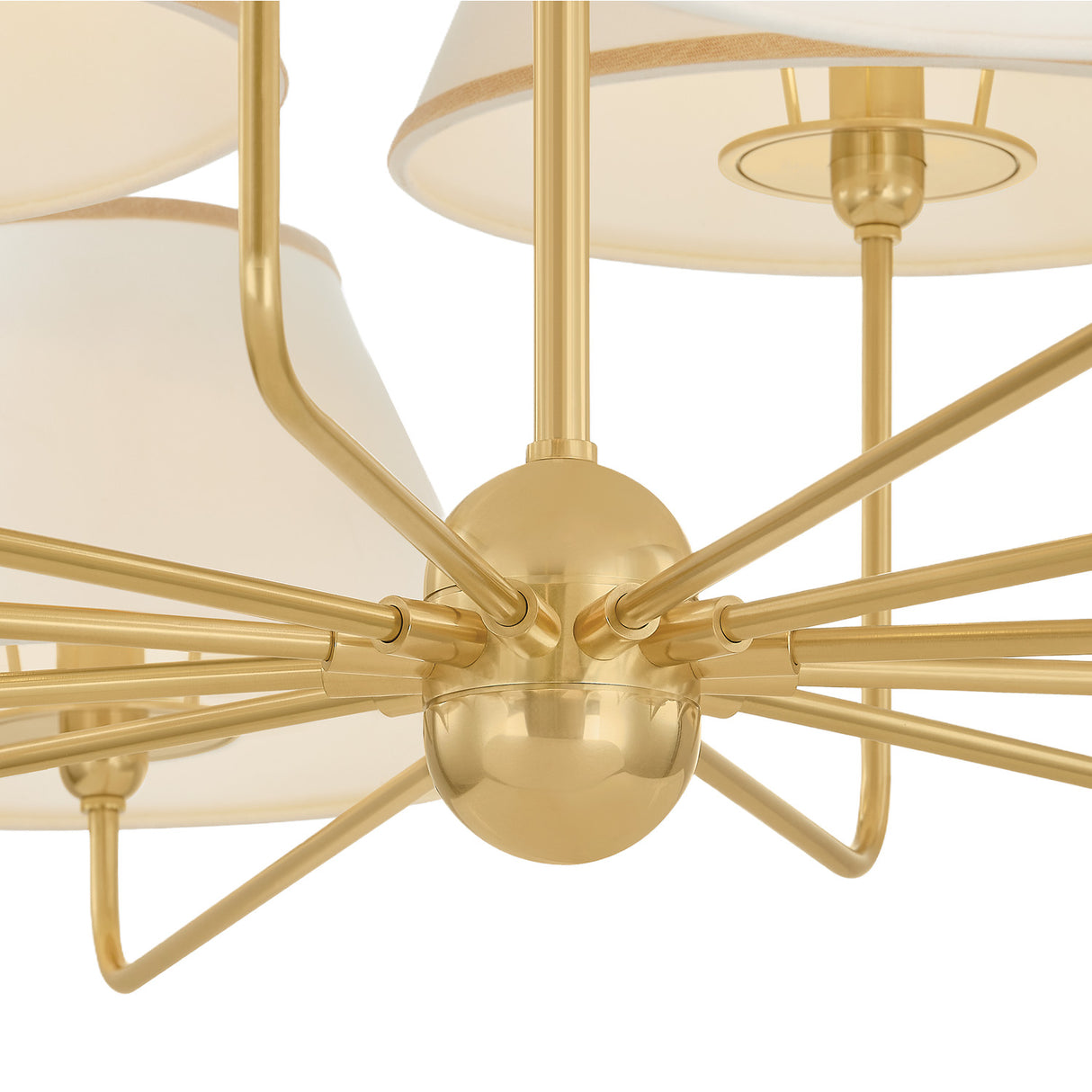 Belmont 13 Light Chandelier 55", Aged Brass