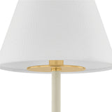 Cicero Wall Sconce 17", Off White and Aged Brass