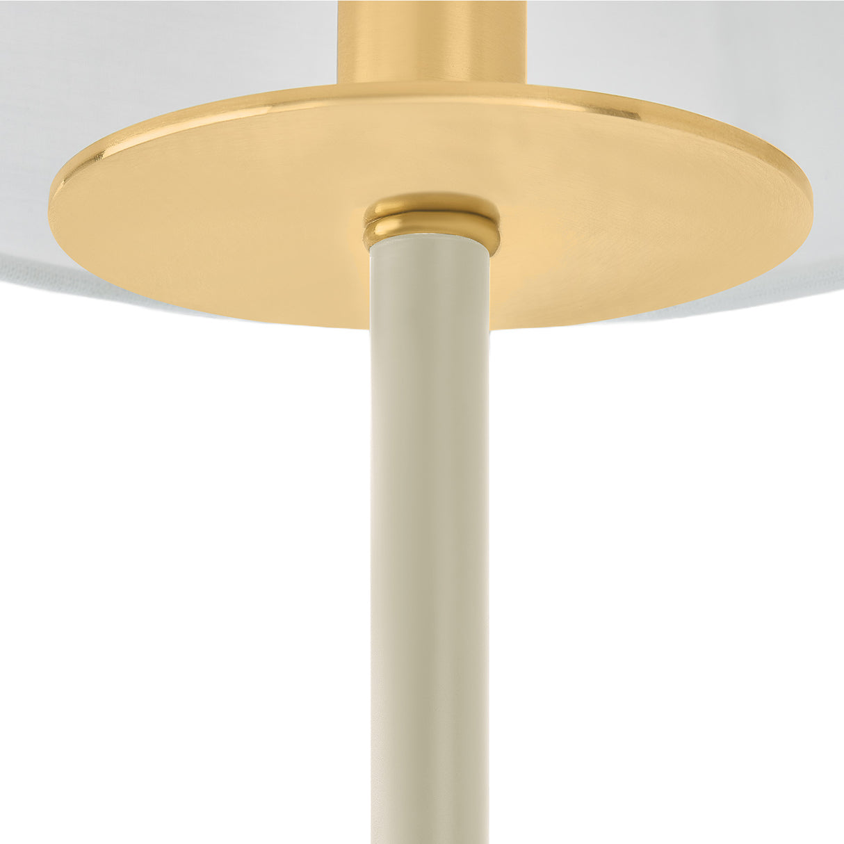 Cicero Wall Sconce 17", Off White and Aged Brass