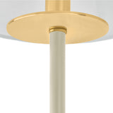 Cicero Wall Sconce 17", Off White and Aged Brass