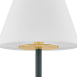 Cicero Wall Sconce 17", Forest Green and Aged Brass