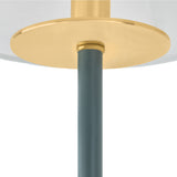 Cicero Wall Sconce 17", Forest Green and Aged Brass
