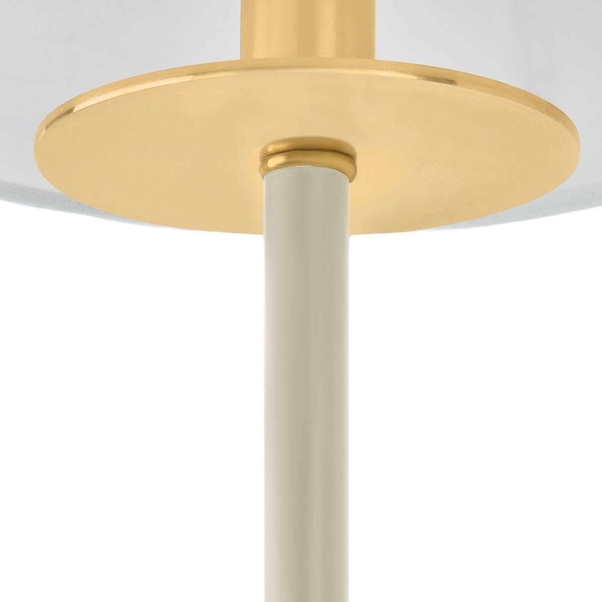 Cicero Double Wall Sconce 16", Off White and Aged Brass