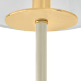 Cicero Double Wall Sconce 16", Off White and Aged Brass