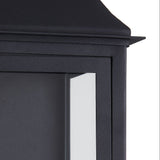 Dante Outdoor Wall Light, Large 24", Black and Patina Brass