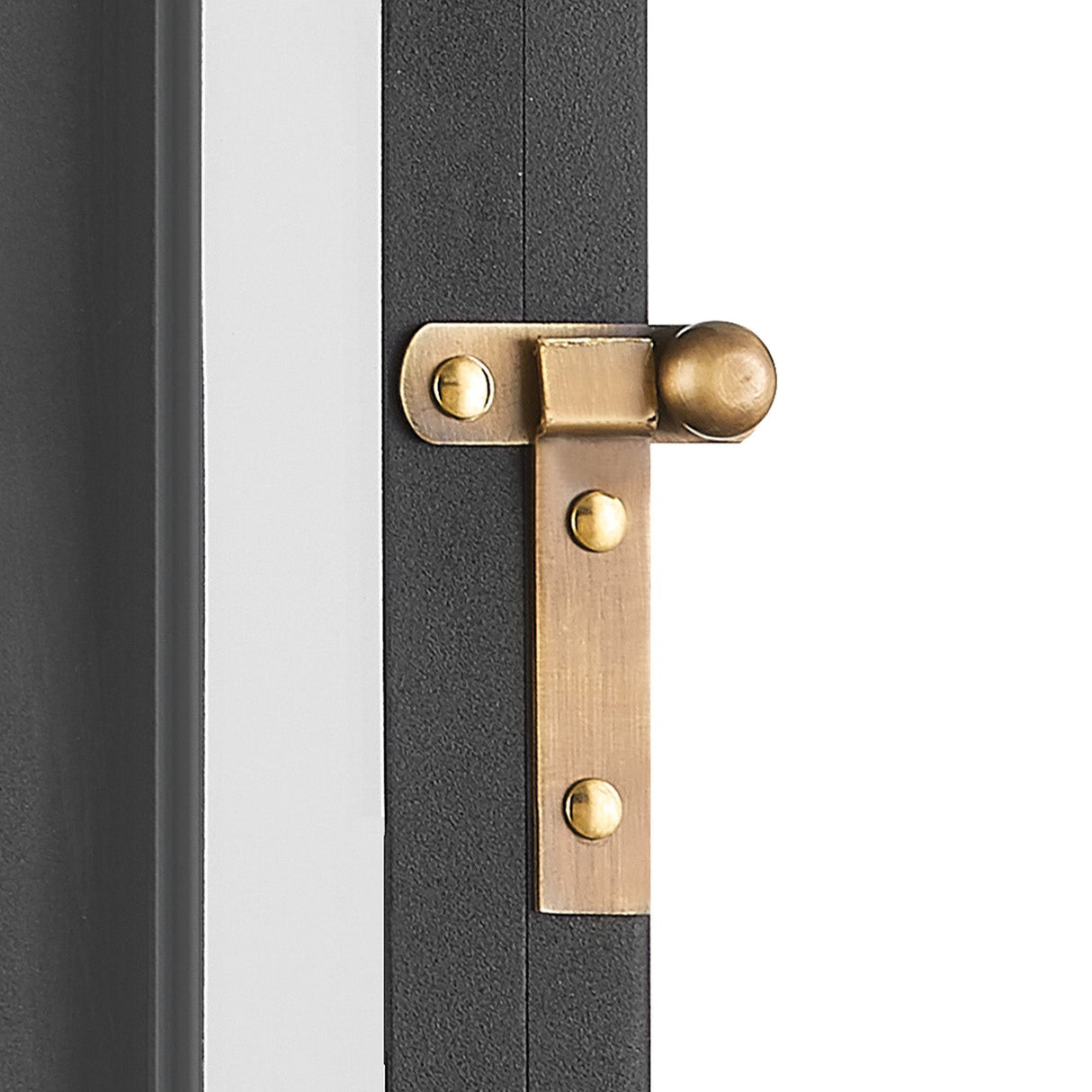 Dante Outdoor Wall Light, Large 24", Black and Patina Brass