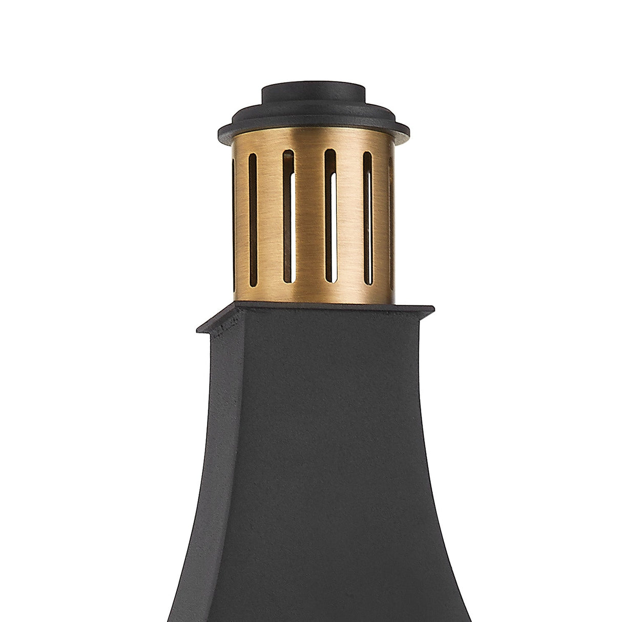 Dante Outdoor Wall Light, Extra Large 30", Black and Patina Brass