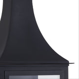 Dante Outdoor Wall Light, Extra Large 30", Black and Patina Brass