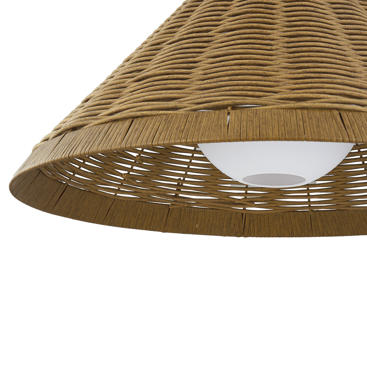 Haven Large Outdoor Pendant 28", Wicker and Bronze