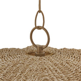 Santiago Extra Large Pendant 36", Natural and Patina Brass