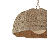 Santiago Large Pendant 24", Natural and Patina Brass