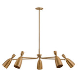 Hyla 5 Light Chandelier 50", Patina Brass