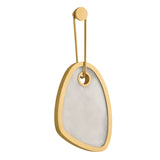 Kaia LED Wall Sconce 21", Brass and Onyx