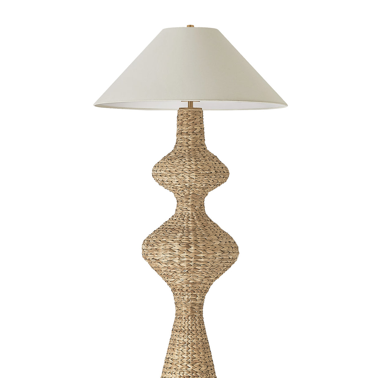 Kenna Floor Lamp 68", Natural and Patina Brass