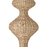 Kenna Floor Lamp 68", Natural and Patina Brass