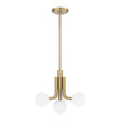 Maribel 4 Globe Pendant 16", Satin Brass
