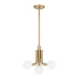 Maribel 4 Globe Pendant 16", Satin Brass