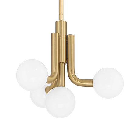 Maribel 4 Globe Pendant 16", Satin Brass