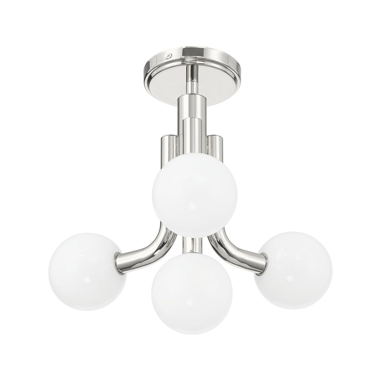 Maribel 4 Globe Pendant 16", Polished Nickel