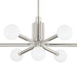 Maribel 7 Globe Chandelier 29", Polished Nickel